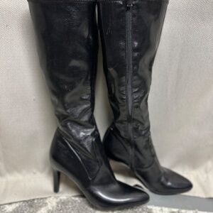 Franco Sarto Coralla Brand New Black Leather Boots 12M Women's